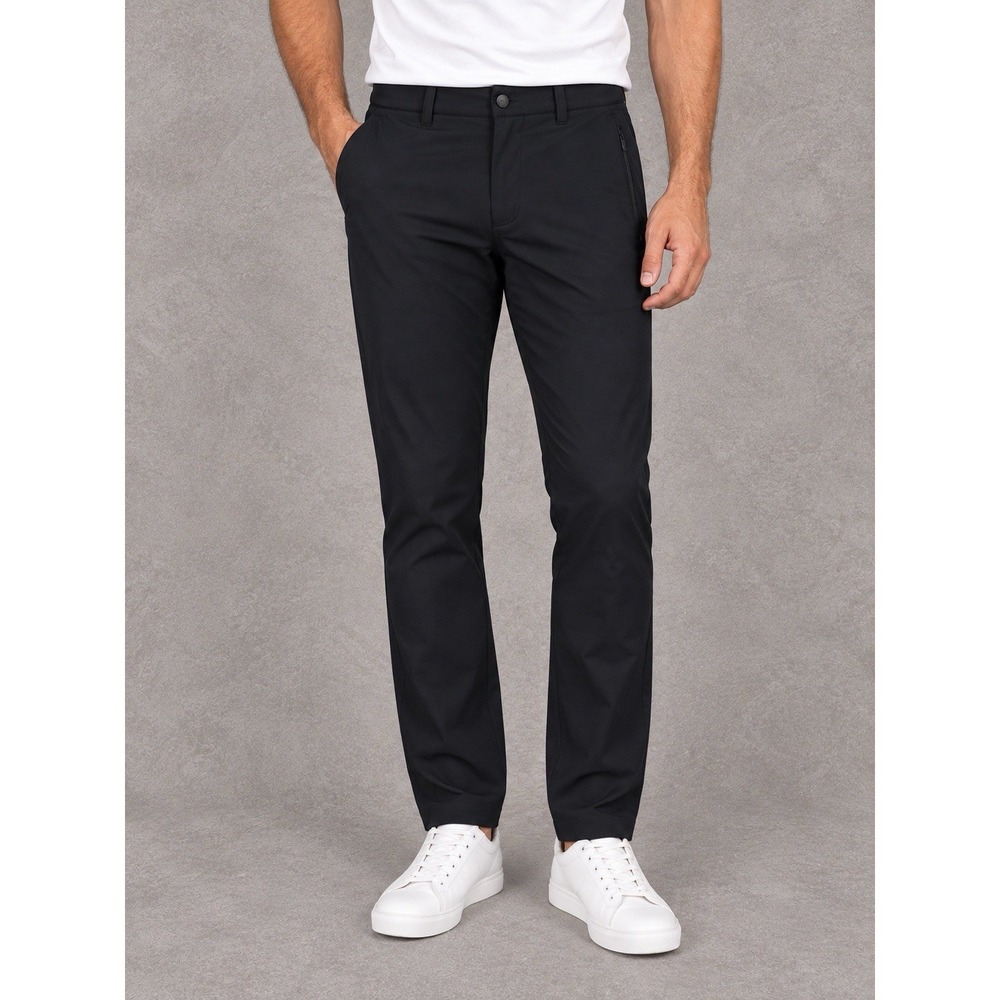 Lululemon Commission Slim Pants Mens 33x27 Black Warpstreme Stretch Commuter